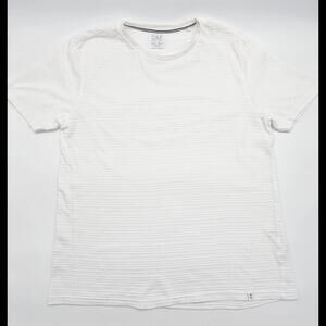 Denim & Flowers Men's Short Sleeve T-Shirt White Ribbed Medium